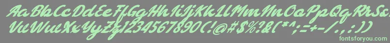bellagia Font – Green Fonts on Gray Background
