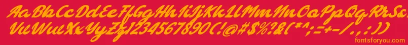 bellagia Font – Orange Fonts on Red Background