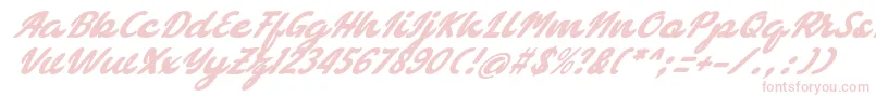 bellagia-Schriftart – Rosa Schriften auf weißem Hintergrund