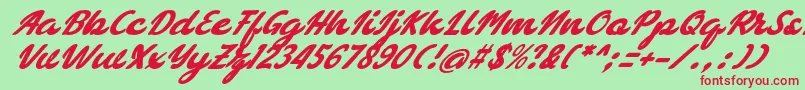 bellagia Font – Red Fonts on Green Background