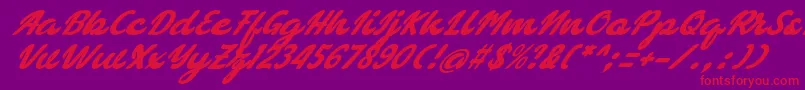 bellagia Font – Red Fonts on Purple Background