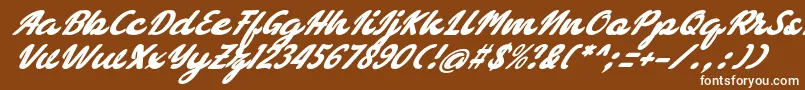 bellagia Font – White Fonts on Brown Background