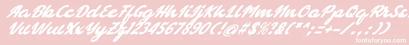 bellagia Font – White Fonts on Pink Background