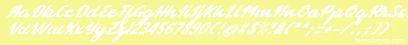 フォントbellagia – 黄色い背景に白い文字
