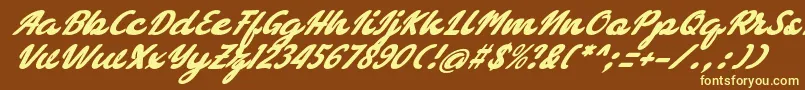bellagia Font – Yellow Fonts on Brown Background