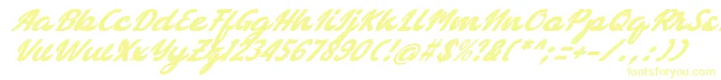 bellagia Font – Yellow Fonts on White Background