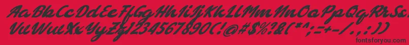 bellagia Font – Black Fonts on Red Background