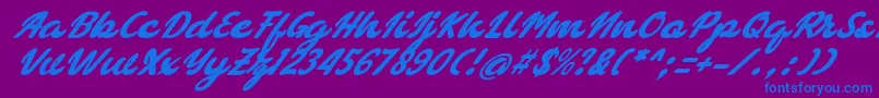 bellagia Font – Blue Fonts on Purple Background