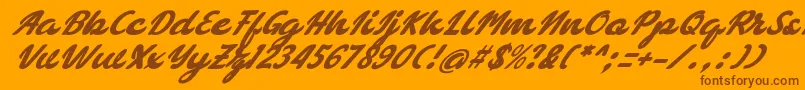 bellagia Font – Brown Fonts on Orange Background