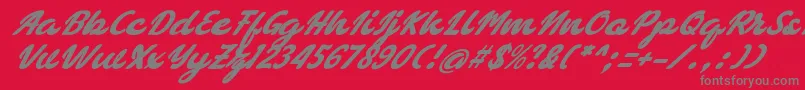フォントbellagia – 赤い背景に灰色の文字