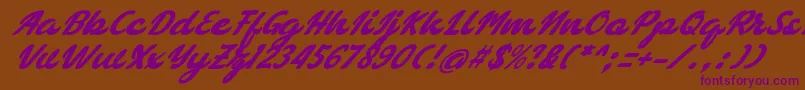 bellagia Font – Purple Fonts on Brown Background
