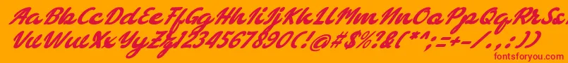 bellagia Font – Red Fonts on Orange Background