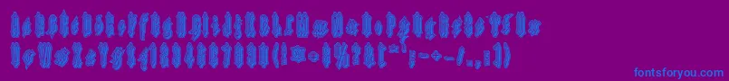 Czcionka Applesauce11 – niebieskie czcionki na fioletowym tle