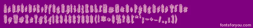 Applesauce11 Font – Pink Fonts on Purple Background