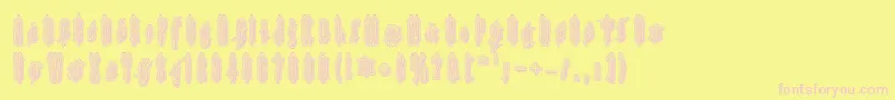 Applesauce11 Font – Pink Fonts on Yellow Background