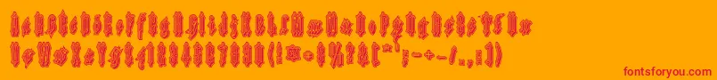 Applesauce11 Font – Red Fonts on Orange Background