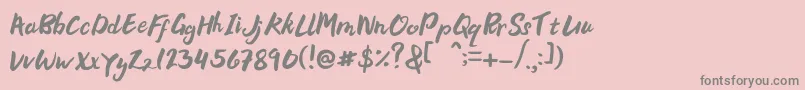 Bellania-Schriftart – Graue Schriften auf rosa Hintergrund