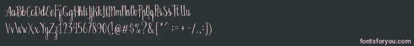 Bellanie Script Free Demoフォントについての詳細 フォントBellanie Script Free Demo – 黒い背景にピンクのフォント