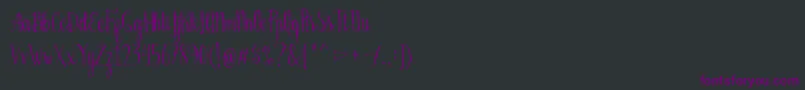 Шрифт Bellanie Script Free Demo – фиолетовые шрифты на чёрном фоне