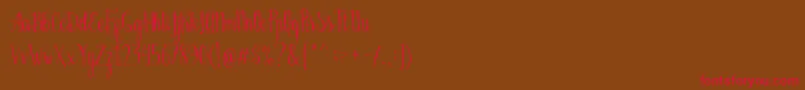 Bellanie Script Free Demo Font – Red Fonts on Brown Background