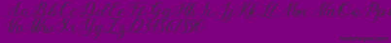 Bellasic Free For Personal Use-fontti – mustat fontit violetilla taustalla