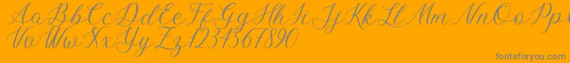 Bellasic Free For Personal Use Font – Gray Fonts on Orange Background