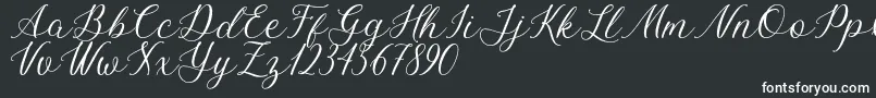 Bellasic Free For Personal Use-fontti – valkoiset fontit mustalla taustalla