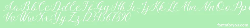 Bellasic Free For Personal Use Font – White Fonts on Green Background