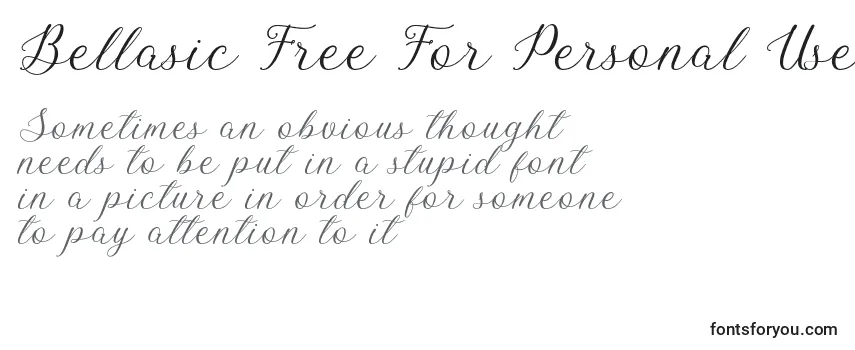 Schriftart Bellasic Free For Personal Use