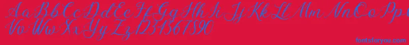Шрифт Bellasic Free For Personal Use – синие шрифты на красном фоне