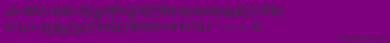Bellasya Font – Black Fonts on Purple Background