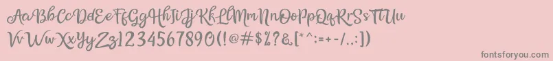 Bellasya Font – Gray Fonts on Pink Background