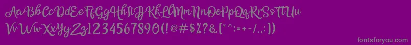 Bellasya Font – Gray Fonts on Purple Background