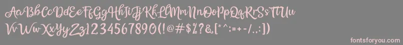 Bellasya Font – Pink Fonts on Gray Background