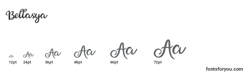 Размеры шрифта Bellasya
