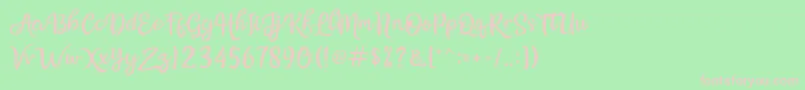 Bellasya Font – Pink Fonts on Green Background