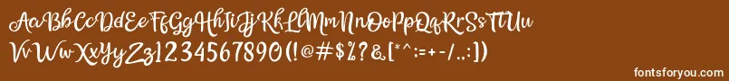 Bellasya Font – White Fonts on Brown Background