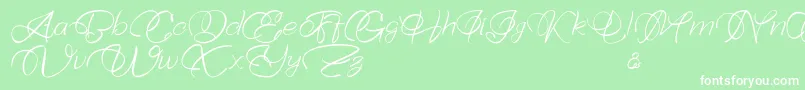 Bellaviesta Font – White Fonts on Green Background