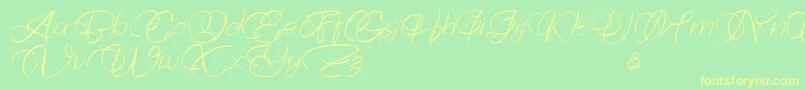 More about Bellaviesta Font Bellaviesta Font – Yellow Fonts on Green Background