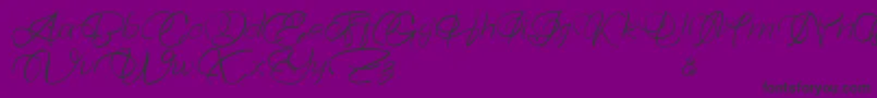 Шрифт Bellaviesta – чёрные шрифты на фиолетовом фоне