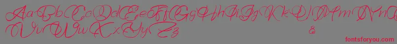 Bellaviesta Font – Red Fonts on Gray Background