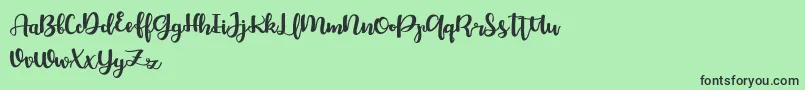 Bellco FREE Font – Black Fonts on Green Background