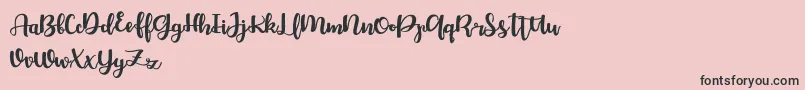 Bellco FREE Font – Black Fonts on Pink Background