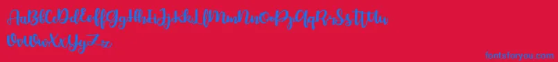 Bellco FREE Font – Blue Fonts on Red Background