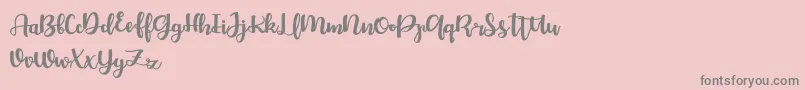 Bellco FREE Font – Gray Fonts on Pink Background