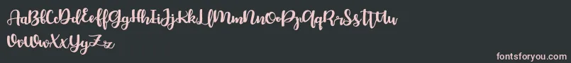 Bellco FREE Font – Pink Fonts on Black Background