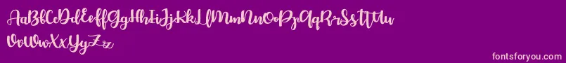 Bellco FREE Font – Pink Fonts on Purple Background