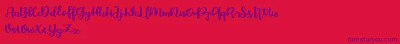 Bellco FREE Font – Purple Fonts on Red Background