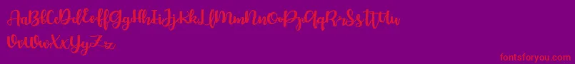 Bellco FREE Font – Red Fonts on Purple Background