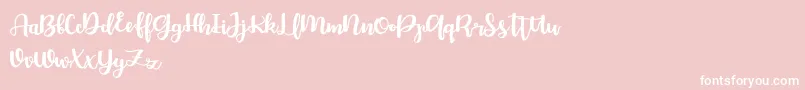 Bellco FREE Font – White Fonts on Pink Background